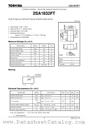2SA1832FT datasheet pdf TOSHIBA