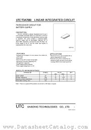 TDA7088 datasheet pdf Unisonic Technologies