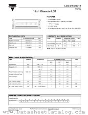 LCD-016M001B datasheet pdf Vishay