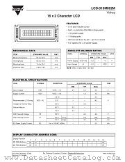 LCD-016M002M datasheet pdf Vishay