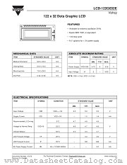 LCD-122G032E datasheet pdf Vishay
