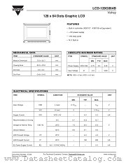 LCD-128G064B datasheet pdf Vishay