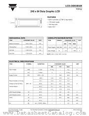 LCD-240G064B datasheet pdf Vishay