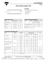 LCD-240G064C datasheet pdf Vishay
