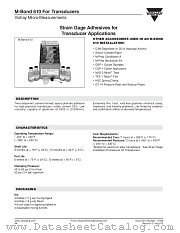 M-BOND 610 FOR TRANSDUCERS datasheet pdf Vishay