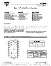 DG445 datasheet pdf Vishay