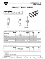 SUB75N08-10 datasheet pdf Vishay
