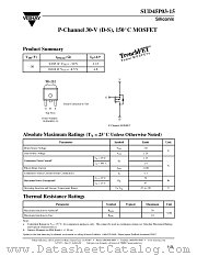 SUD45P03-15 datasheet pdf Vishay