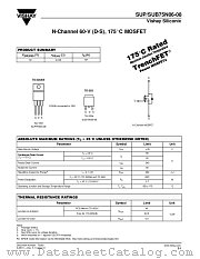 SUB75N06-08 datasheet pdf Vishay