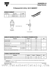 SUD45P03-10 datasheet pdf Vishay