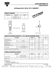 SUP75N06-07L datasheet pdf Vishay