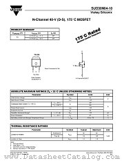 SUD30N04-10 datasheet pdf Vishay