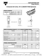 SUB70N03-09P datasheet pdf Vishay