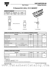 SUP75P05-08 datasheet pdf Vishay