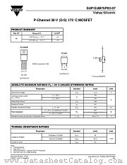 SUP75P03-07 datasheet pdf Vishay