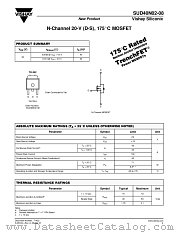 SUD40N02-08 datasheet pdf Vishay