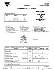 SI1033X datasheet pdf Vishay