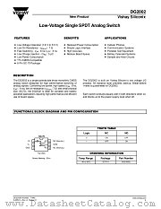DG2002 datasheet pdf Vishay