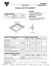 SI7454DP datasheet pdf Vishay