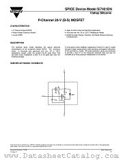 SI7401DN-DS datasheet pdf Vishay