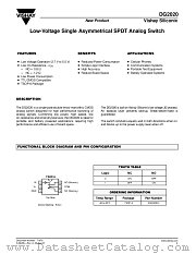 DG2020 datasheet pdf Vishay