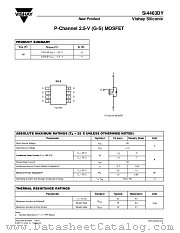 SI4463DY datasheet pdf Vishay