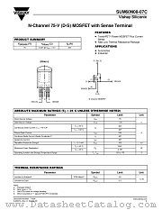SUM60N08-07C datasheet pdf Vishay
