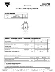 SI2301ADS datasheet pdf Vishay