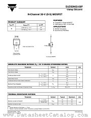 SUD50N03-09P datasheet pdf Vishay