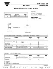 SUM110N03-03P datasheet pdf Vishay