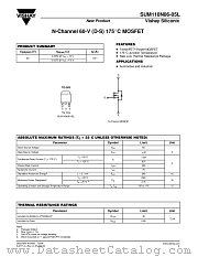 SUM110N06-05L datasheet pdf Vishay