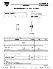 SUM70N06-11 datasheet pdf Vishay