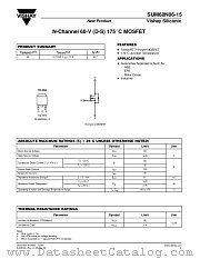 SUM60N06-15 datasheet pdf Vishay