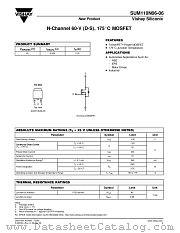 SUM110N06-06 datasheet pdf Vishay