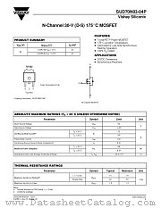 SUD70N03-04P datasheet pdf Vishay