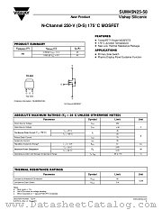 SUM45N25-58 datasheet pdf Vishay