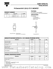 SUM110P06-07L datasheet pdf Vishay