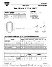 SI4350DY datasheet pdf Vishay