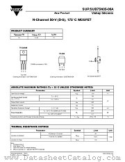 SUP75N05-06A datasheet pdf Vishay