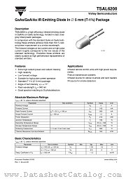 TSAL6200 datasheet pdf Vishay