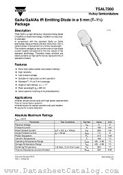 TSAL7200 datasheet pdf Vishay