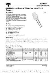 TSHA620. datasheet pdf Vishay
