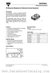 TSOP362.. datasheet pdf Vishay