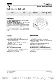 TLMW310. datasheet pdf Vishay