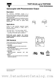 TCET1200 datasheet pdf Vishay