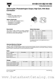 H11B2 datasheet pdf Vishay