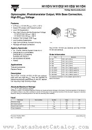 H11D3 datasheet pdf Vishay