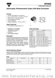 SFH600 datasheet pdf Vishay