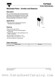 TCZT8020 datasheet pdf Vishay