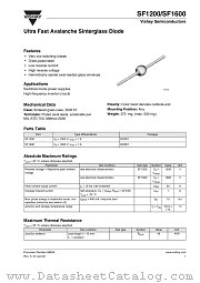 SF1600 datasheet pdf Vishay